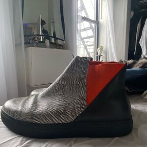 United Nude Black and Red Ankle Boots SZ 7